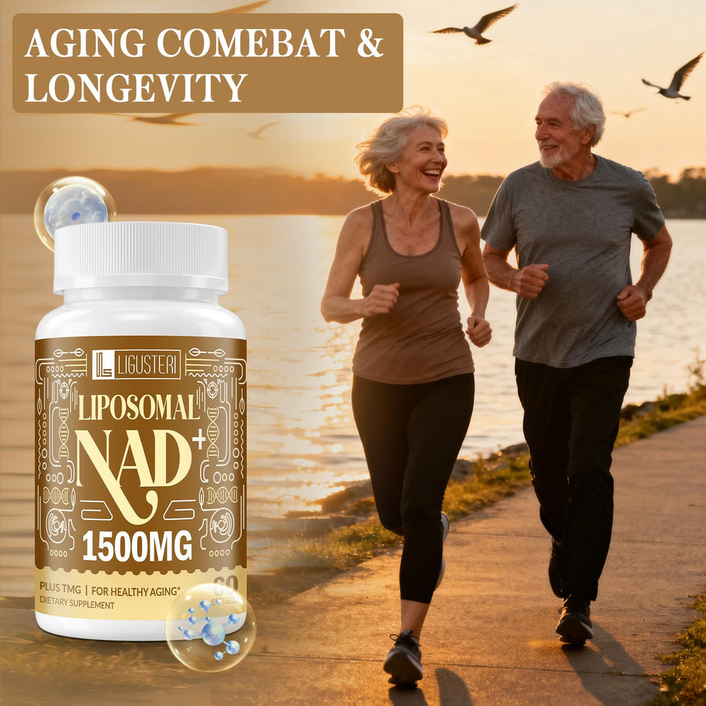 LIGUSTERI 1500 MG Liposomal NAD+, 98%+ Absorption, NAD+ Supplement for Women & Men with TMG, for Aging Defense, Cellular Energy, Heart & Brain Function, Longevity, 120 Softgels LIGUSTERI Au supplements