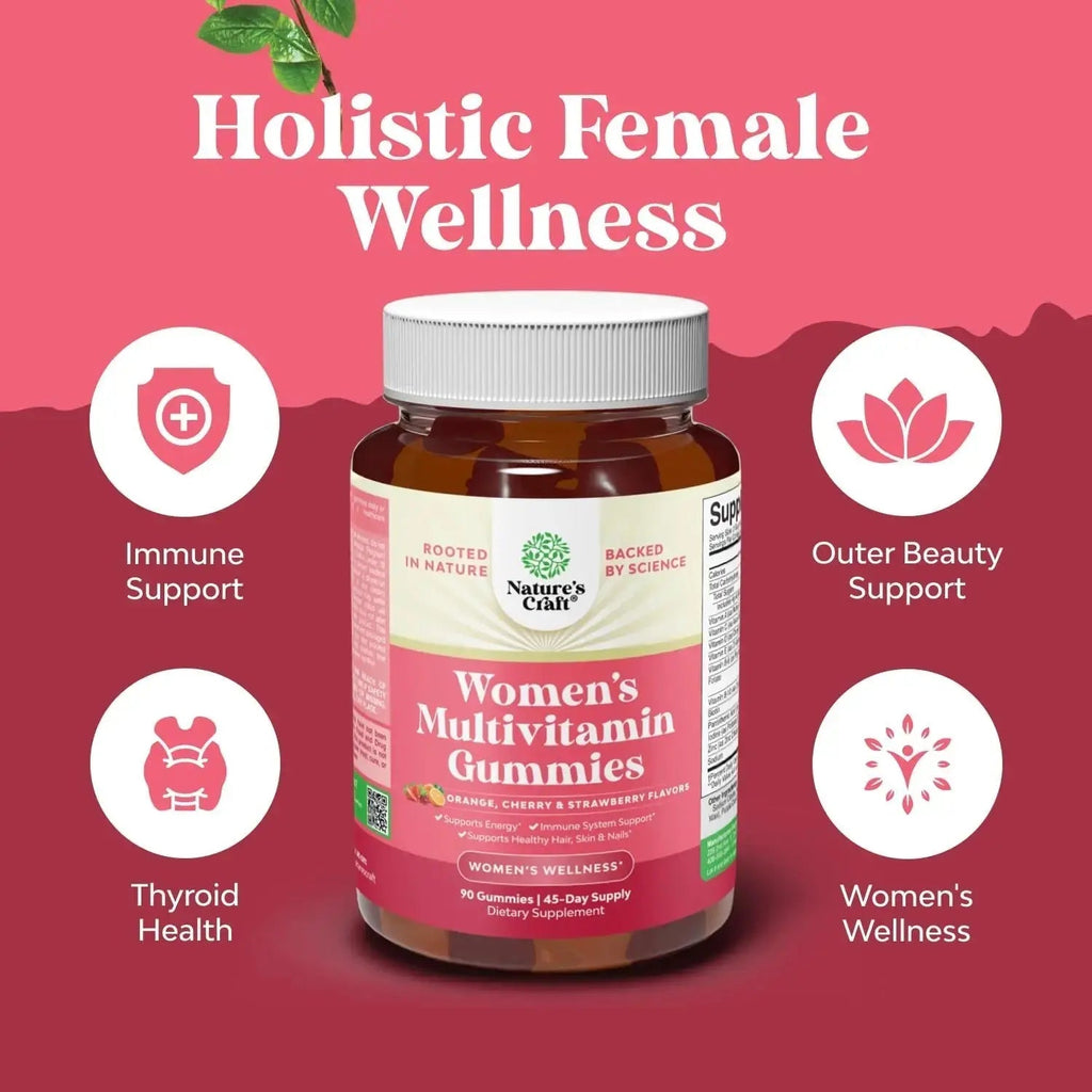 Delicious Daily Multivitamin for Women Gummies - Women's Multivitamin Gummies for Adults Energy and Immunity Natures Craft Au supplements
