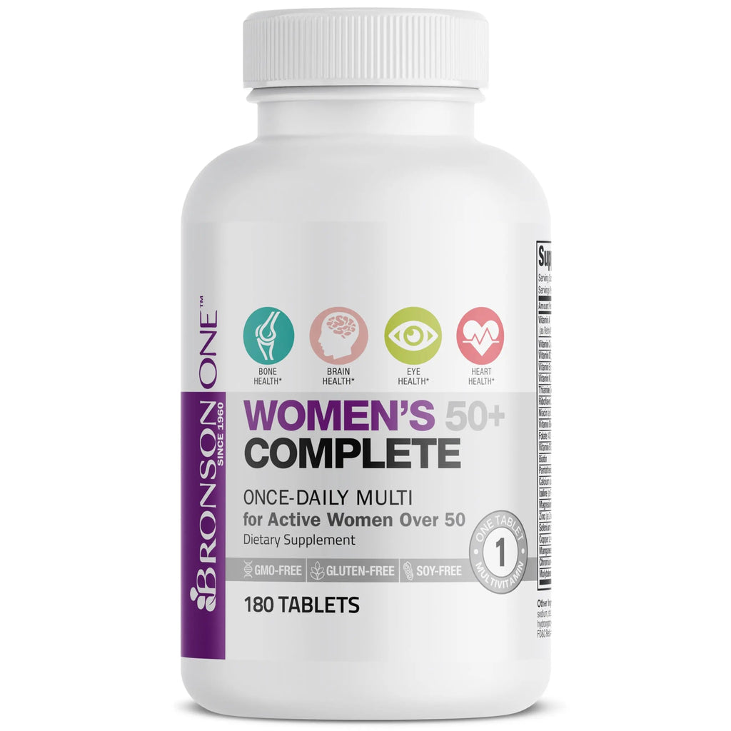 Bronson ONE Daily Women’s 50+ Complete Multivitamin Multimineral, 180 Tablets Bronson Au supplements