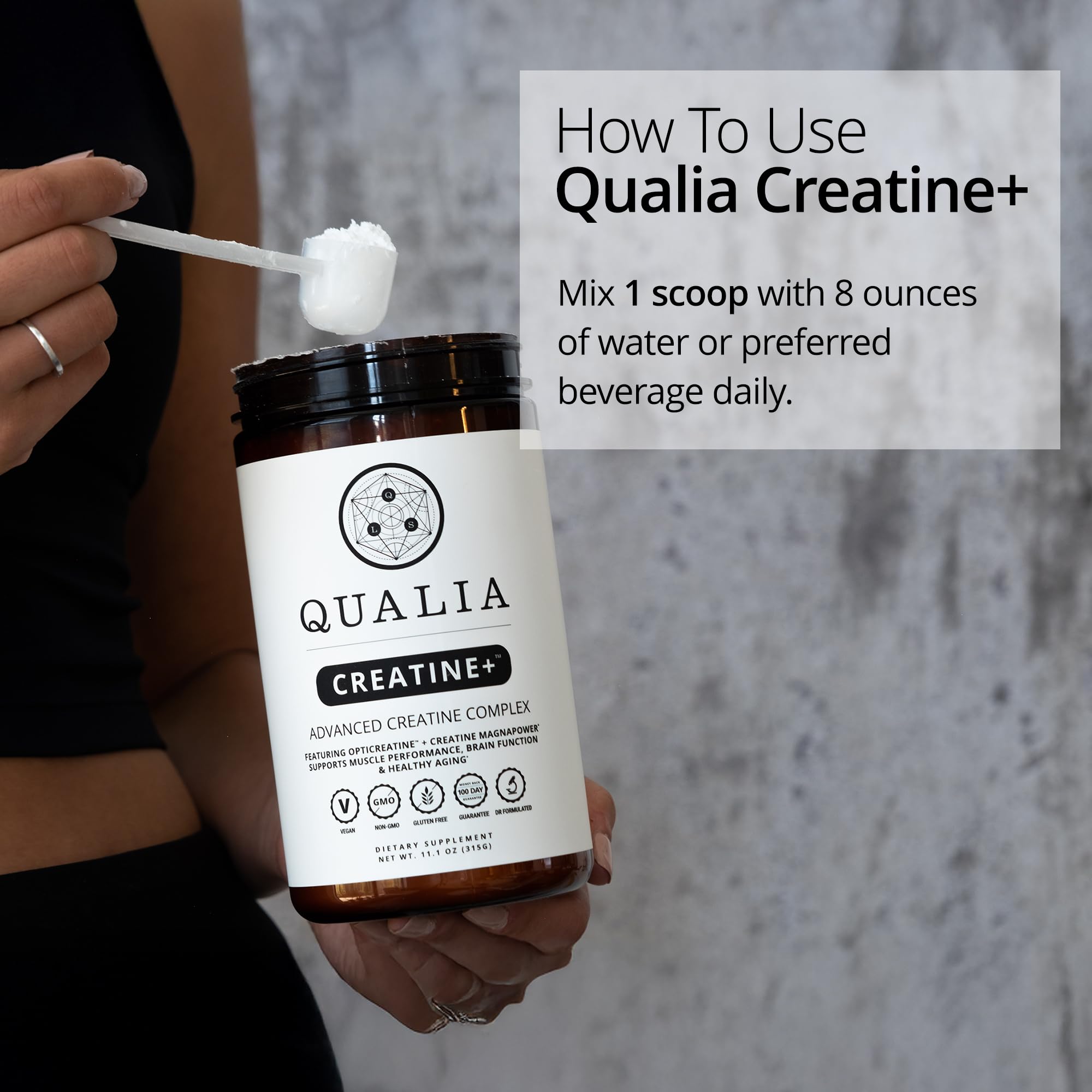 Qualia Creatine | Advanced Creatine Complex | 2 Sources + Magnesium | Optimized Absorption | Muscle Performance, Brain Function, & Healthy Aging QUALIA LIFE SCIENCES Au supplements