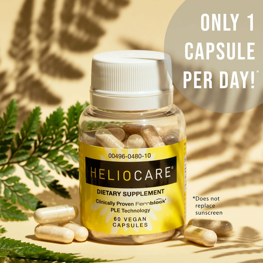Heliocare Skin Care Dietary Supplement: 240mg Polypodium Leucotomos Extract Pills - Antioxidant Rich Formula with Fernblock