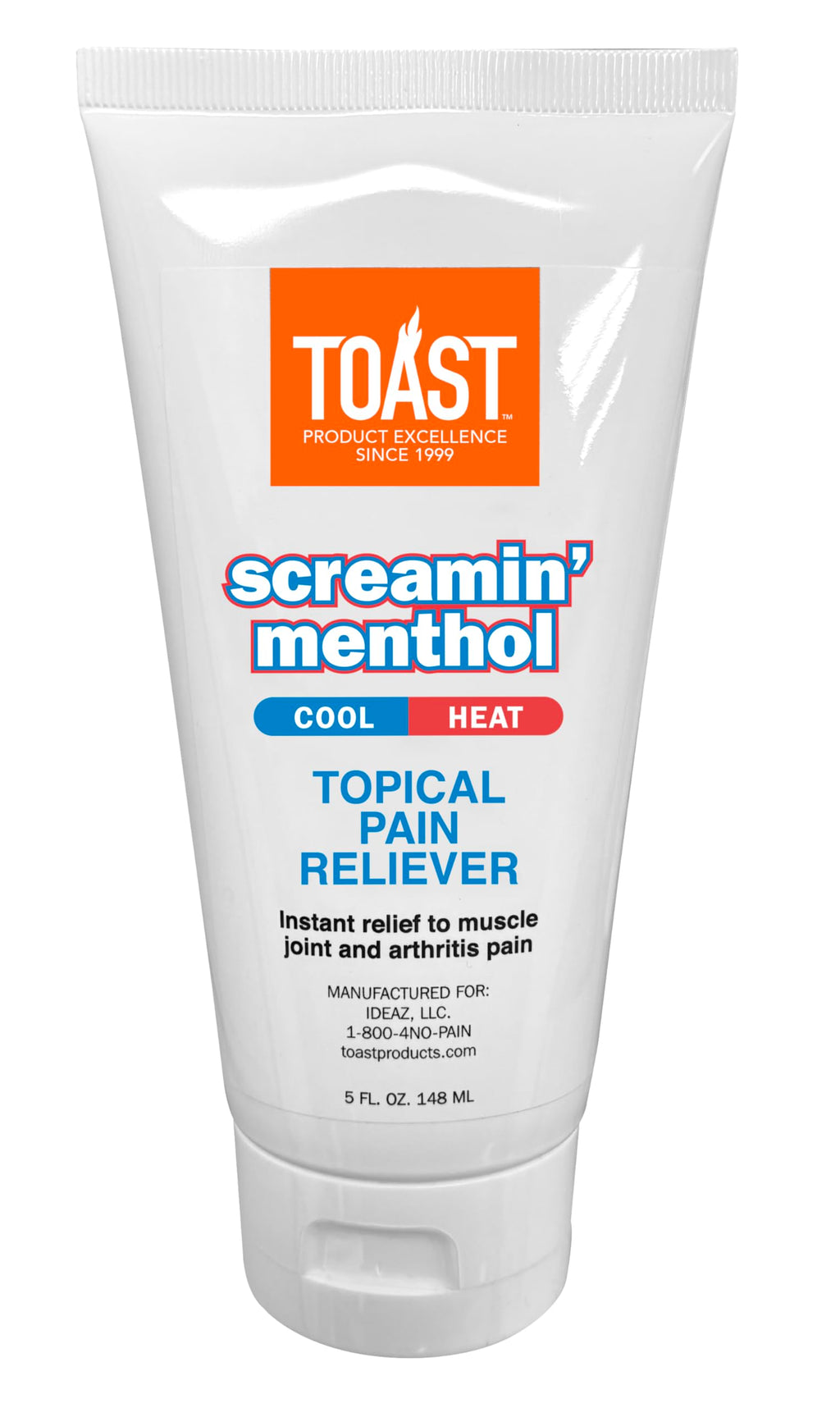 Toast Screamin Menthol Cool Heat Topical Pain Relief Cream for Muscles and Joints - 5 Ounces Toast Au supplements