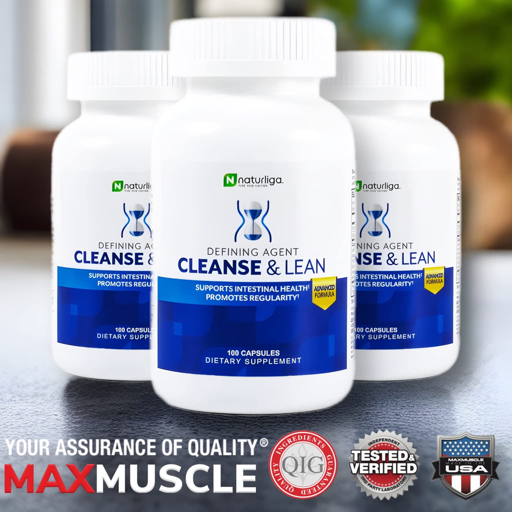 Max Muscle Naturaliga Cleanse and Lean Defining Agent Herbal Cleanse for Regularity w/Natural Detoxifying Ingredients for Gut Health Colon Detox