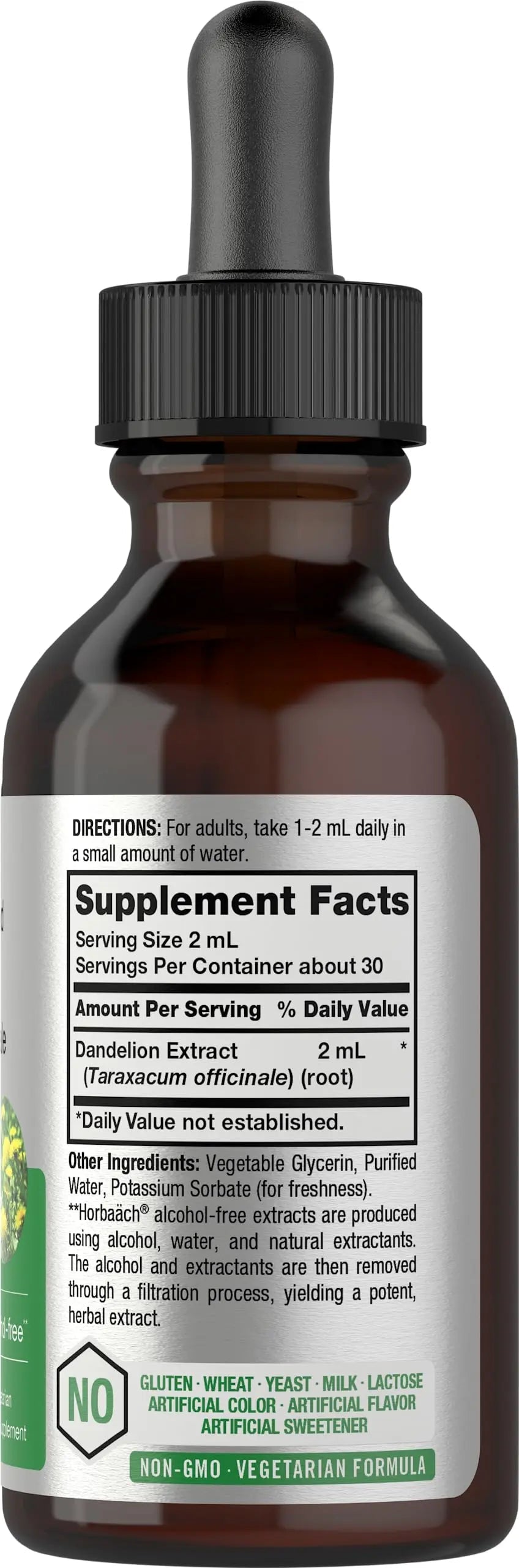Dandelion Root Extract | 2 fl oz | Super Concentrated | Alcohol Free Liquid Tincture Horbäach Au supplements