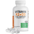Bronson Vitamin K2 D3 (MK7) Supplement Non-GMO Formula Vitamin D3 5000IU (125 mcg) & 90 mcg K2 MK-7