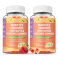 (2 Packs) Totaria Sugar Free 5-in-1 Probiotic Prebiotic Postbiotic Gummy, Probiotics for Women Men with Digestive Enzymes, Peppermint, Complete Immune, Gut & Digestive Support, Vegan Strawberry Flavor Totaria Au supplements