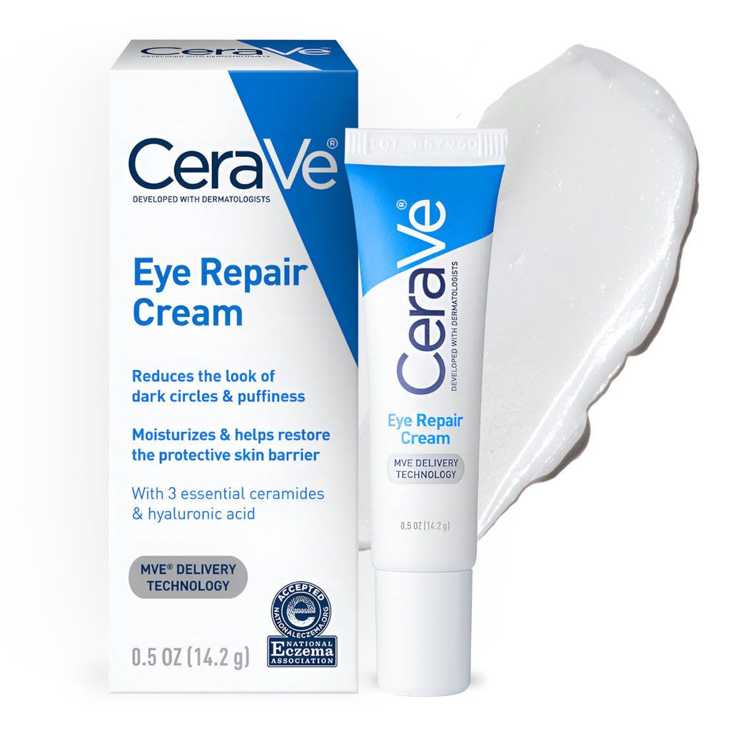CeraVe Eye Repair Cream, Under Eye Cream For Puffiness And Bags Under Eyes, Hyaluronic Acid + Niacinamide