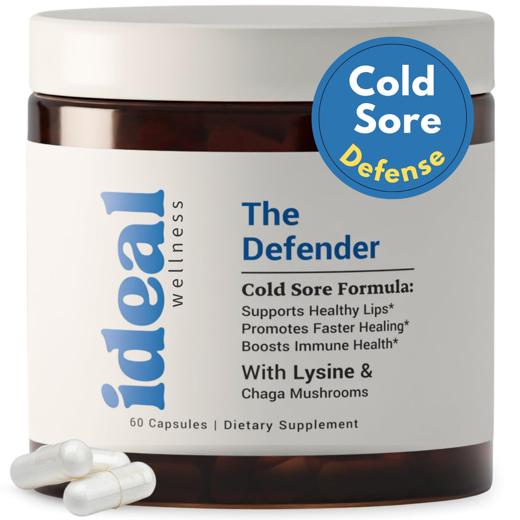 L-Lysine Cold Sore Treatment For Lips With Immune Support - L Lysine 1000mg Capsules, Chaga, Bee Propolis, Vitamin C, Zinc & Licorice Root Extract - Non-GMO, Vegetarian,
