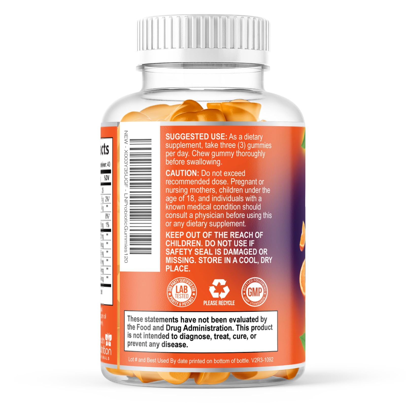 Probiotic Gummies - Advanced Multi-Strain Probiotic Formula - Gut & Digestive Health Support Gummy - Bacillus Coagulans 5 Billion CFU Per Serving, Daily Acidophilus Probiotics Supplement - 120 Gummies