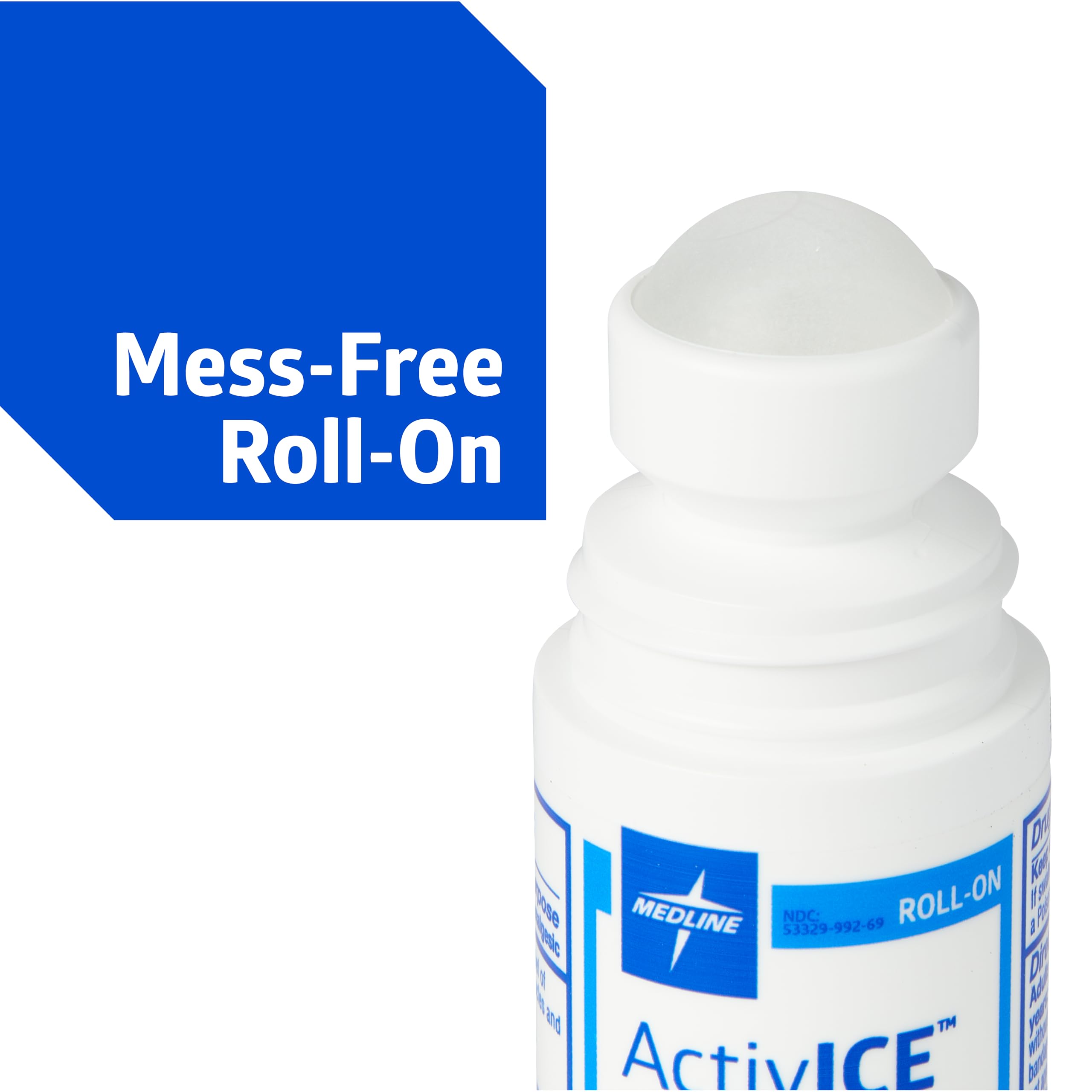 Medline ActivICE Roll-On Cooling Gel, Topical Pain Relief for Arthritis, Joint, Muscle, Back & Body Aches & Pain, 3 oz (3 Count) Medline Au supplements