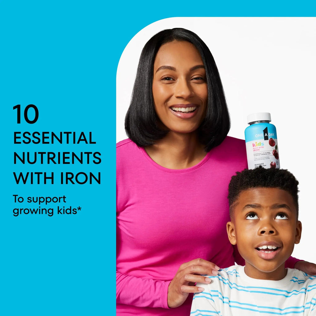 One A Day Kids Multivitamin with Iron Gummy, Vitamin D, Vitamin C, E, Zinc for Immune Support, Gummy Vitamins, Kids Multivitamin Gummies with Iron ONE A DAY Au supplements