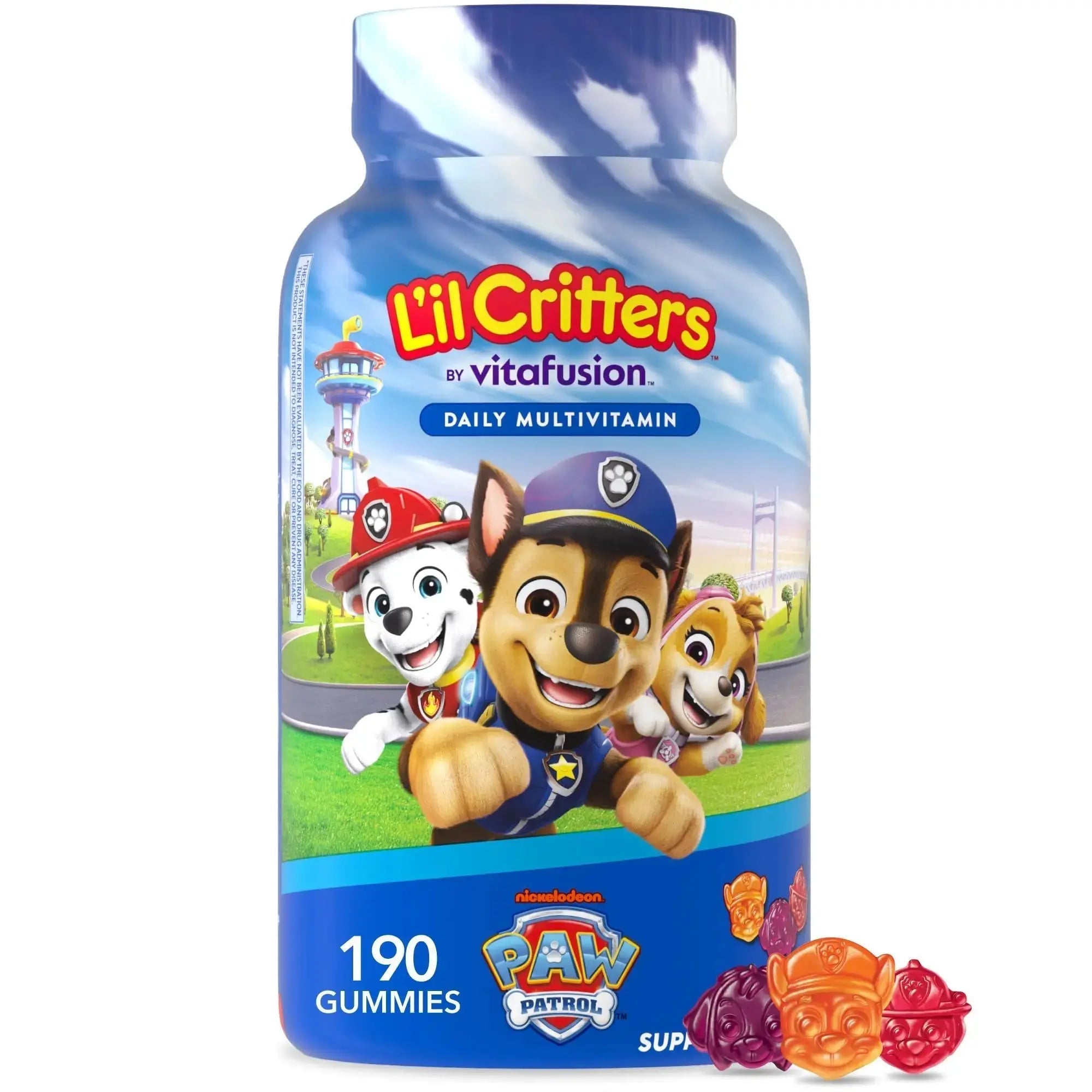 L’il Critters Paw Patrol Gummy Vites Daily Gummy Multivitamin for Kids, Vitamin C, D3 for Immune Support Cherry Lil Critters Au supplements