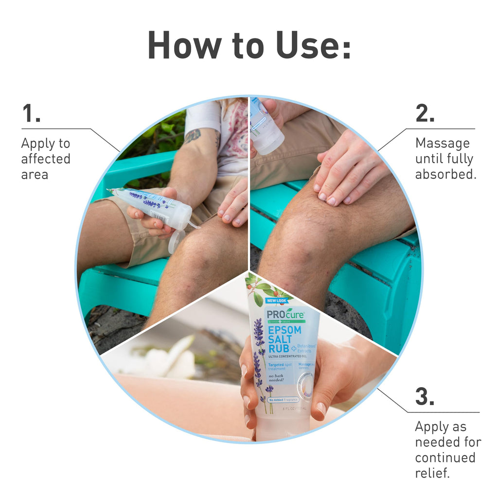 PROcure Epsom Salt Rub Gel – Concentrated Muscle Relief with Organic Aloe Vera & Essential Oils for Aches, Soreness & Tension – 2 Pack PROcure Au supplements