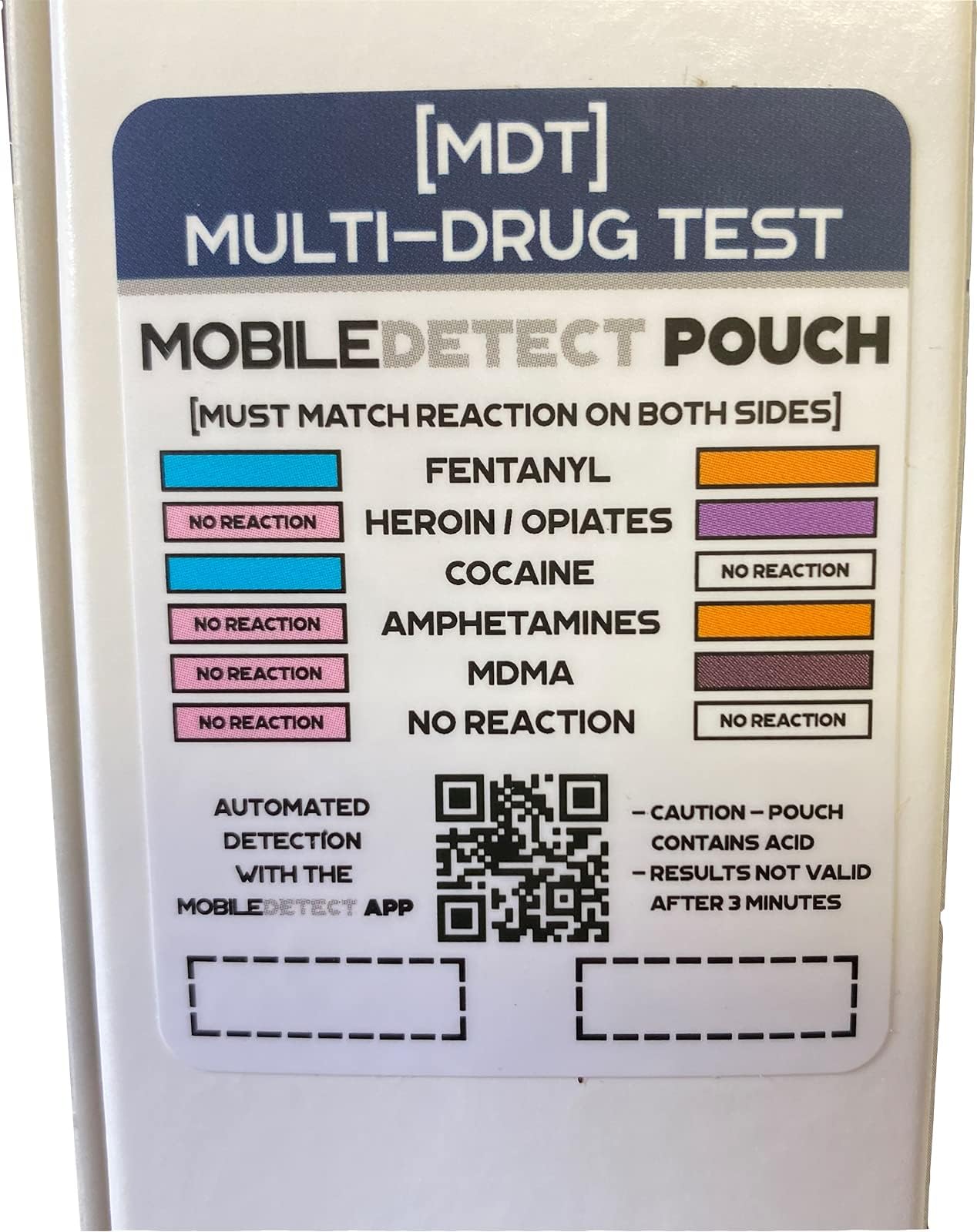 MobileDetect Pouch Residue Detection Multi-Drug Test Kit - Rapid Surface Residue Detector MobileDetect Pouch Au supplements