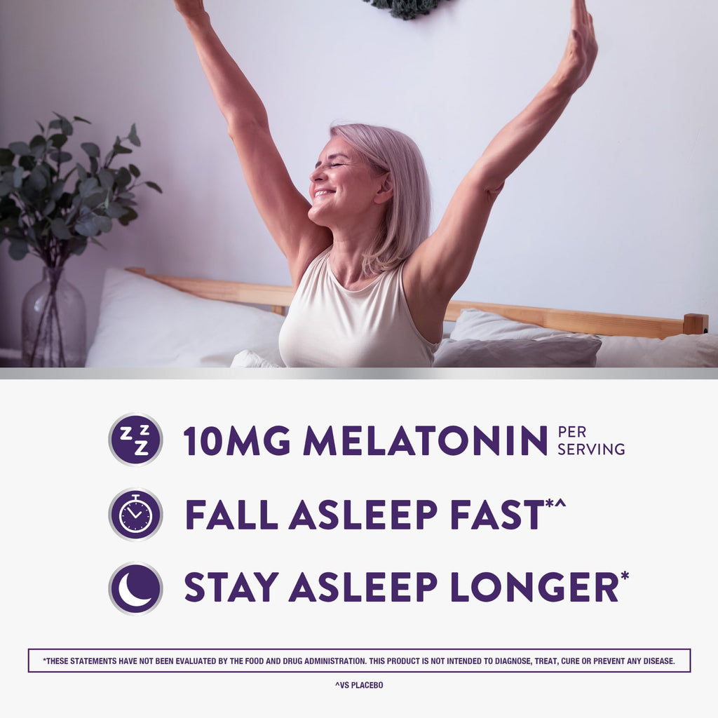ZzzQuil Pure Zzzs Advanced Melatonin Gummies, Melatonin 10mg, Sleep Aid, with Chamomile & Lavender, Melatonin Sleep Gummies, Sleep Aids for Adults
