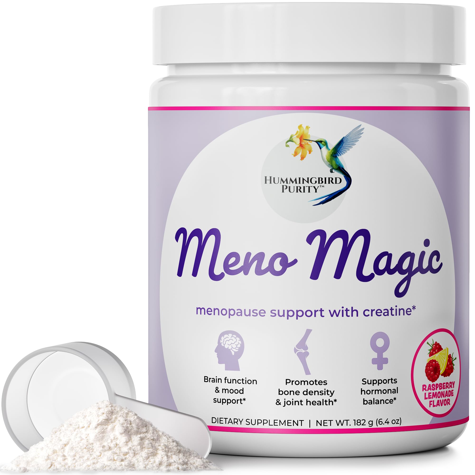 Meno Magic Menopause Support Drink – Raspberry Lemonade with Creatine, Herbs & Vitamins | 30 Servings Hummingbird Purity Au supplements