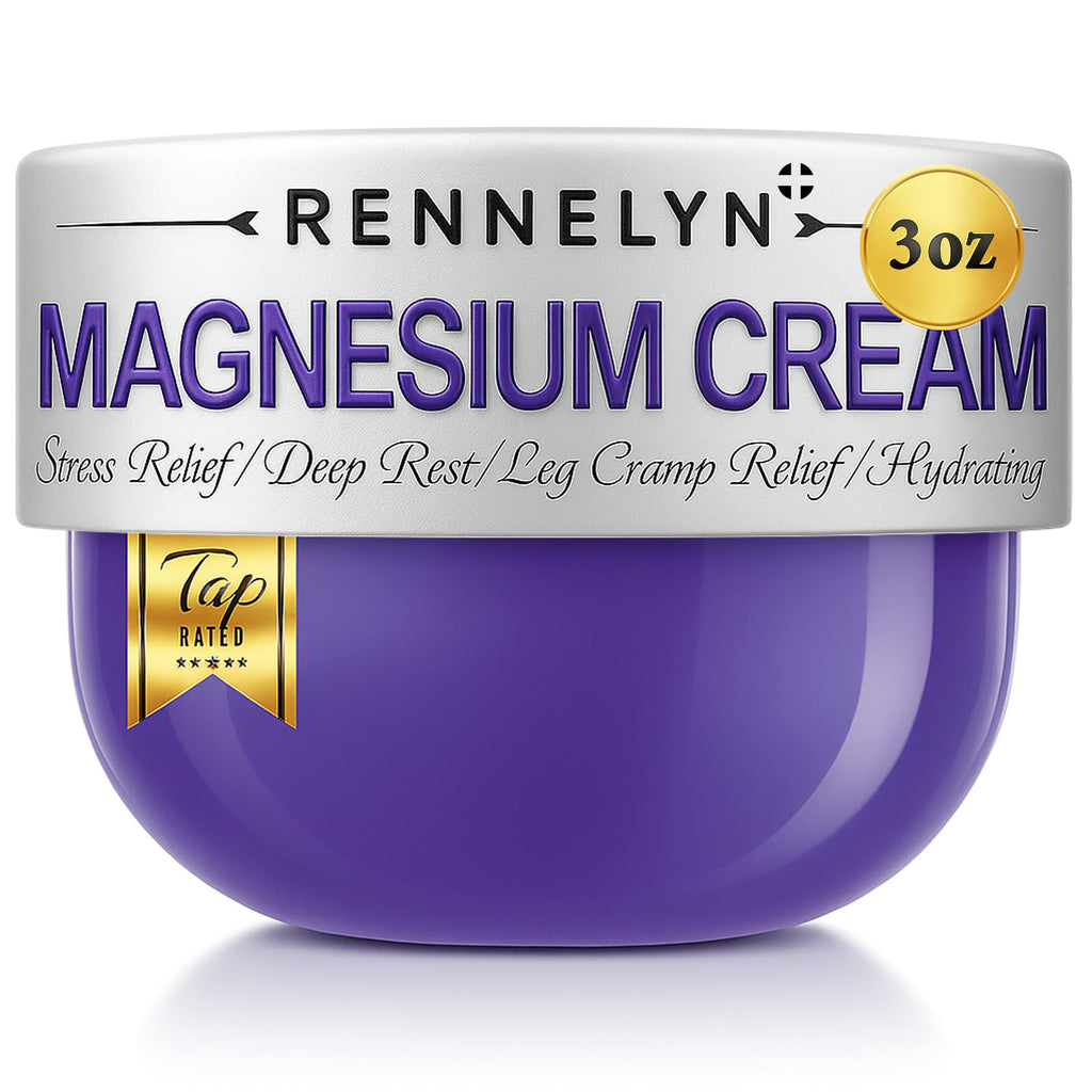 Magnesium Cream Leg Cramps: Soothing Lotion with Magnesium Glycinate, Malate, & Chloride (3 OZ FL, Lavender) Rennelyn Au supplements