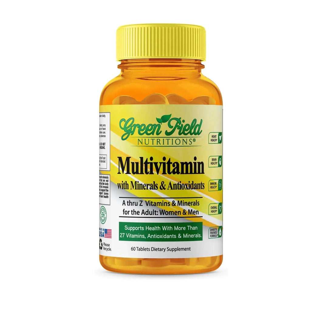 Greenfield Nutritions Halal Multivitamins for Women and Men - 60 Gelatin Free Multivitamin Tablets with 27+ Vitamin Minerals, A, B12, C, D3, Iron and Zinc GREEN FIELD NUTRITIONS Au supplements