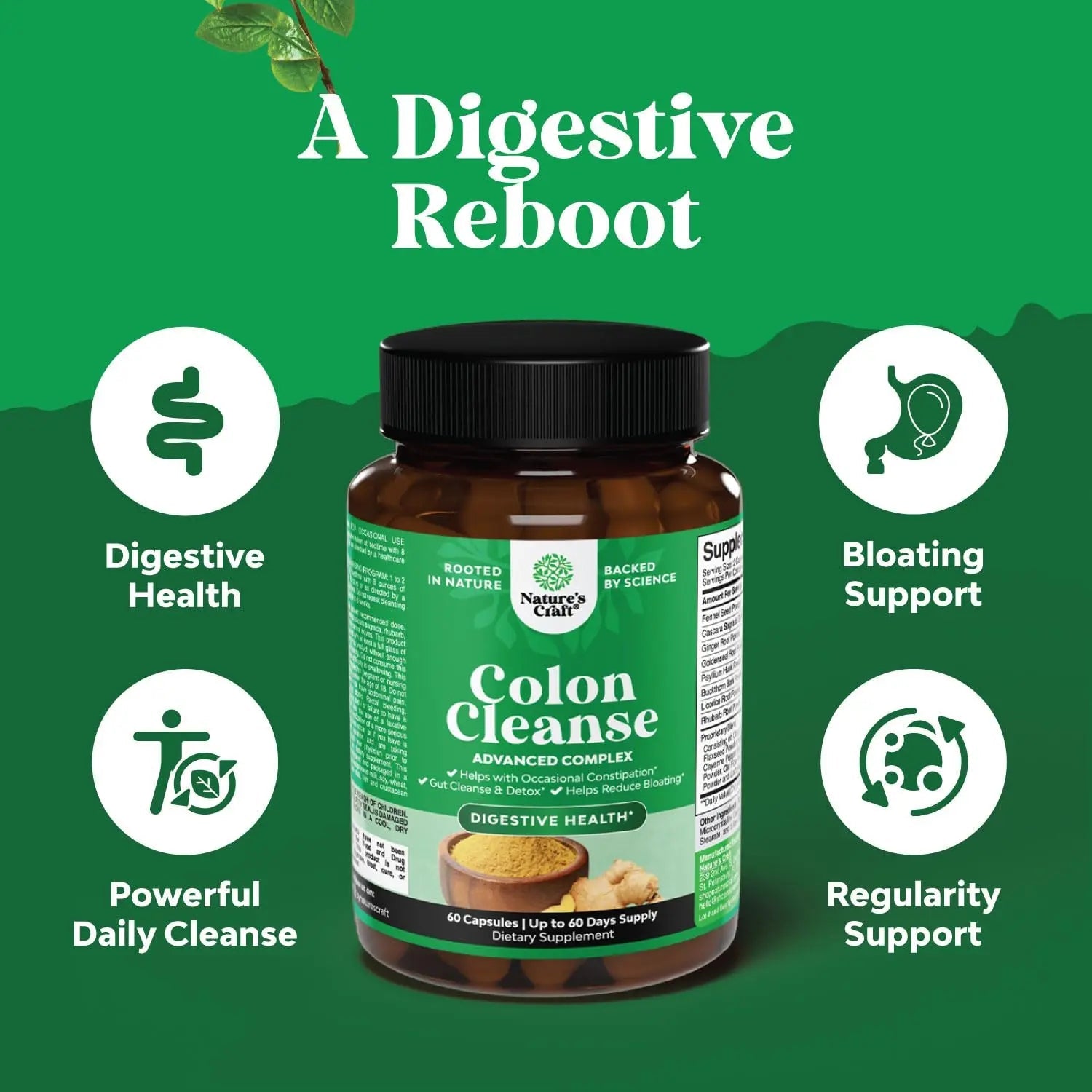 Colon Cleanser & Detox - Lactobacillus Acidophilus Probiotic Supplement Body Cleanse Natures Craft Au supplements