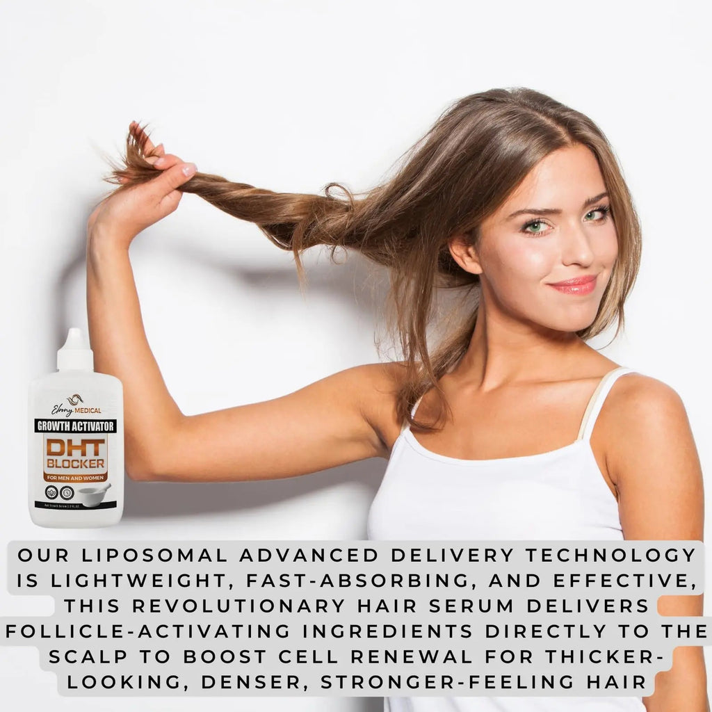 Ebony Medicals DHT Blocker Hair Growth Serum - Hair Loss Supplement, Supports Natural Regrowth Natural Curves Au supplements