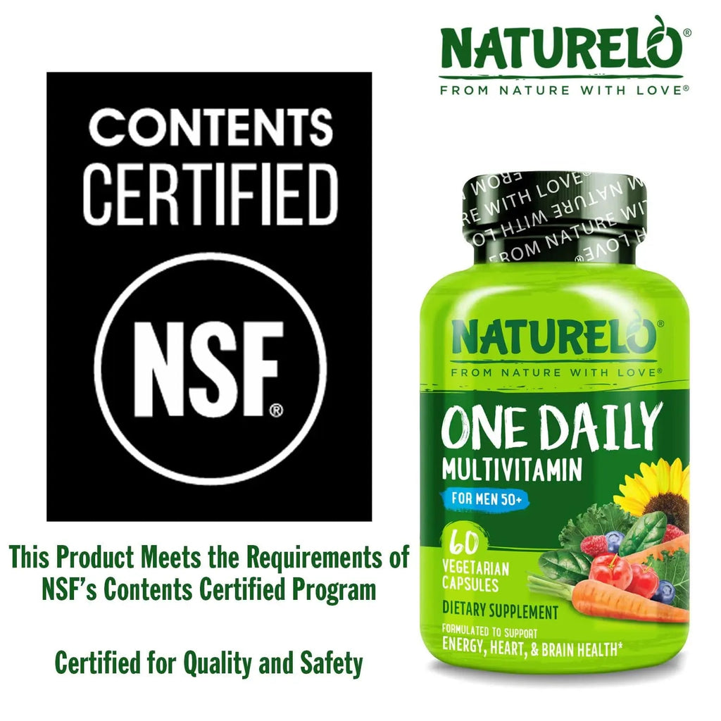 NATURELO Mens Multivitamins for Men 50+ - One Daily Multivitamin for Men with Vitamins, Minerals & Organic Whole Foods NATURELO Au supplements