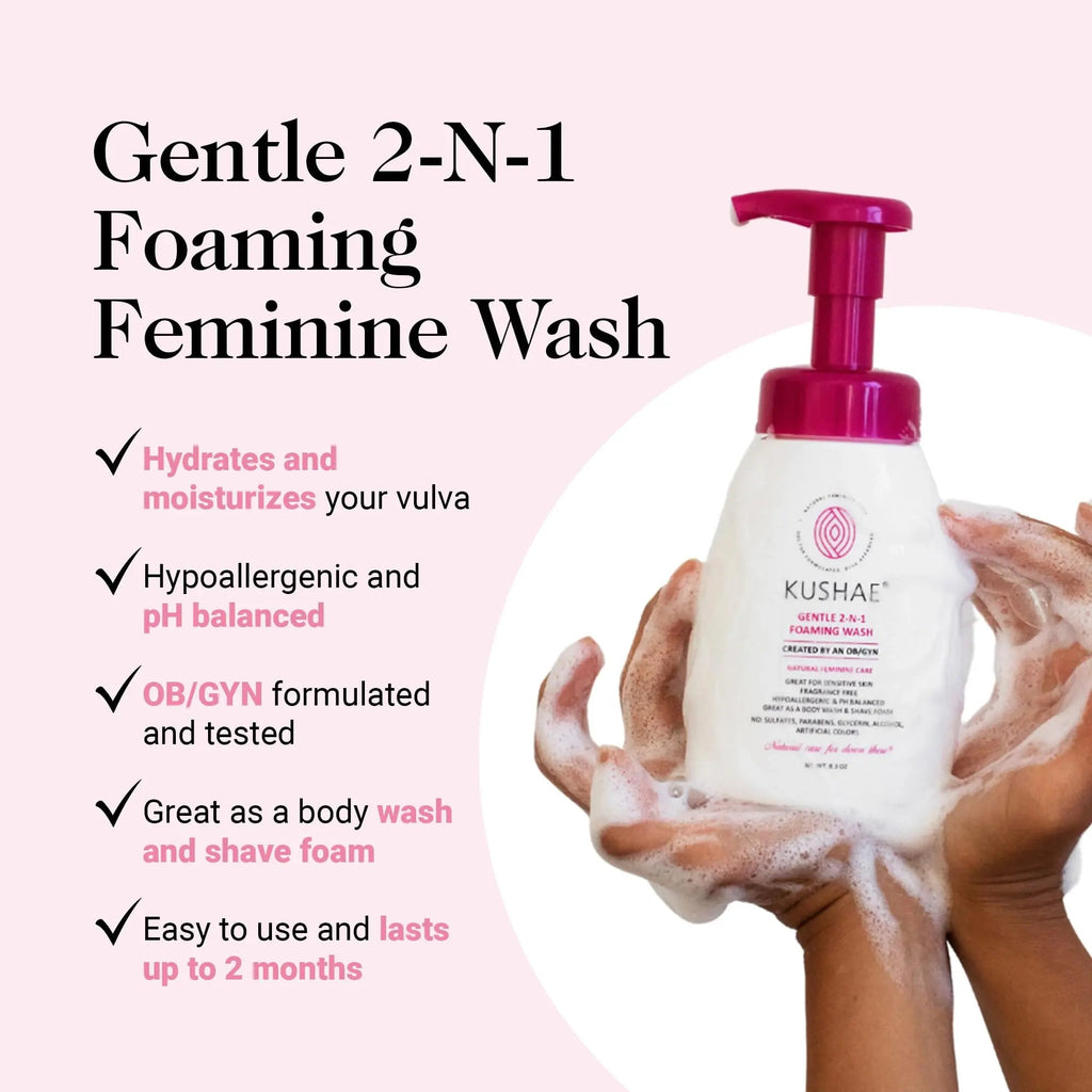 Kushae Gentle 2-in-1 Foaming Wash, pH Balance Feminine Wash for Optimal Hygiene Kushae Au supplements