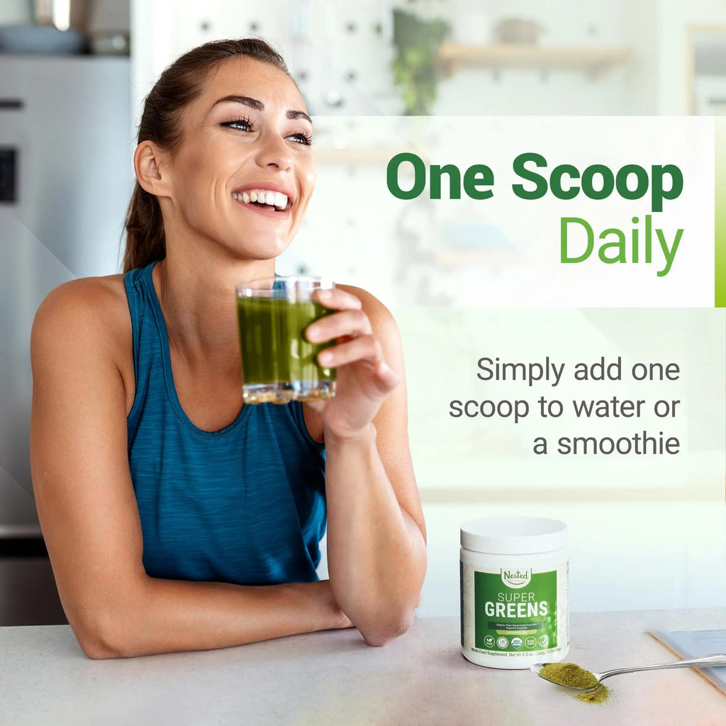 Super Greens Daily Greens Superfood Powder - Certified USDA Organic Green Powder Nested Naturals Au supplements