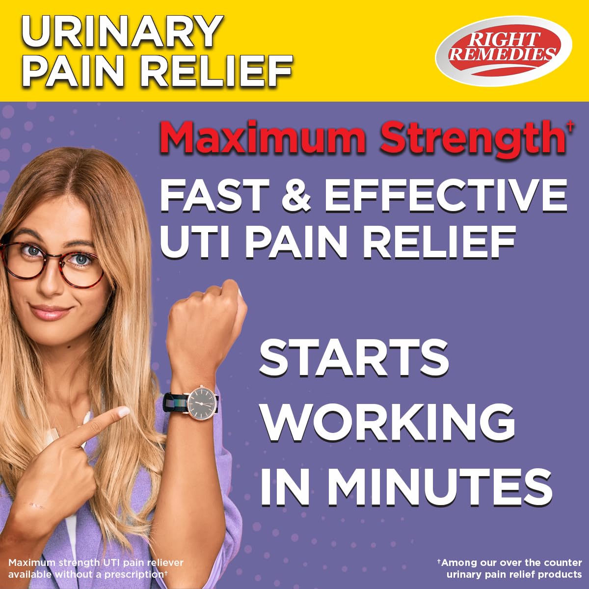 RIGHT REMEDIES Urinary Pain Relief Phenazopyridine HCl 99.5mg Tablets | Maximum Strength OTC for Fast Relief of UTI Pain, Burning and Bladder discomfort | Generic AZO Maximum Strength (72 Count) RIGHT REMEDIES Au supplements