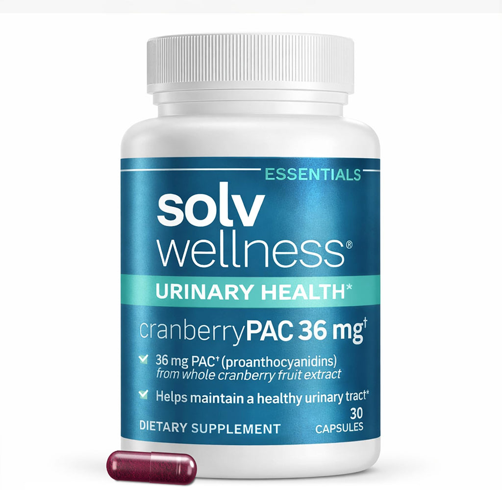 Solv Wellness Urinary Health 36 mg Cranberry PAC – Whole Cranberry Fruit Extract, Daily Urinary Tract Health Support, 30 Capsules Solv Wellness Au supplements