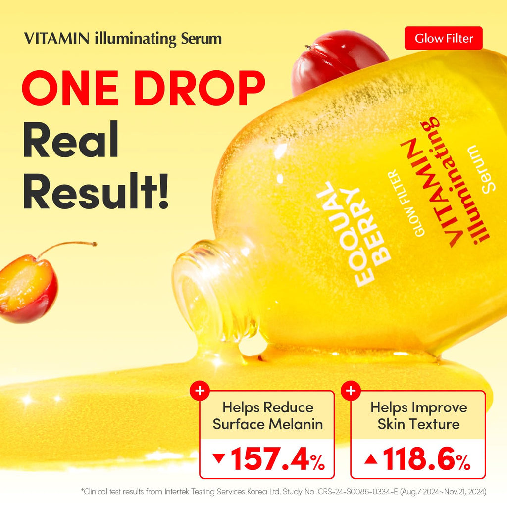 EQQUALBERRY Vitamin Illuminating Serum | Niacinamide 4% + Brightening Vitamin C Face