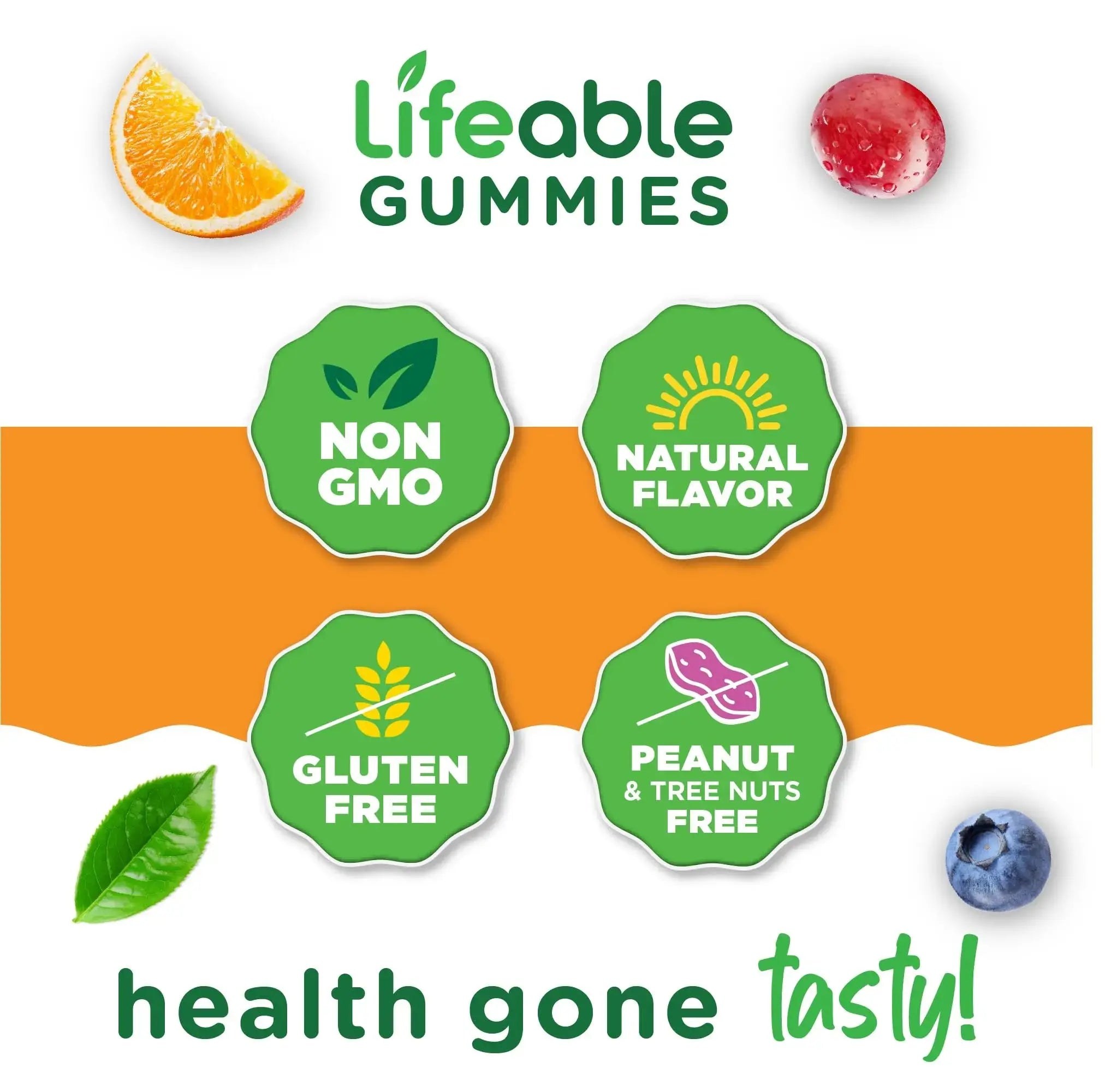 Lifeable Multivitamin for Men Gummies | VIT A, C, D, E, B1, B2, Niacin, B5, B6, Folate, B12, Biotin, Iodine, Zinc, Chromium, Ginseng, Lycopene, Inositol | Lifeable Au supplements