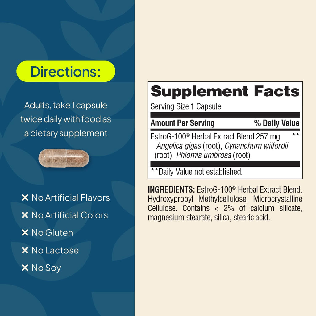 Nature's Wonder Not Today Hormones Perimenopause and Menopause Support Supplement for Women with Estro-G100, Supports Hot Flashes and Night Sweats 60 Vegetarian Capsules, 60 Day Supply Nature's Wonder Au supplements