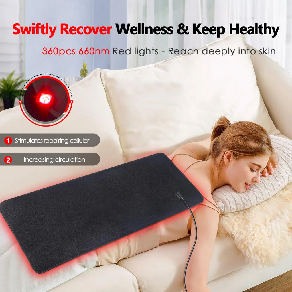 RUISQM Red Light Therapy Mat for Body - 360 LEDs Large Red & Infrared Light Therapy Pad Blanket RUISQM Au supplements