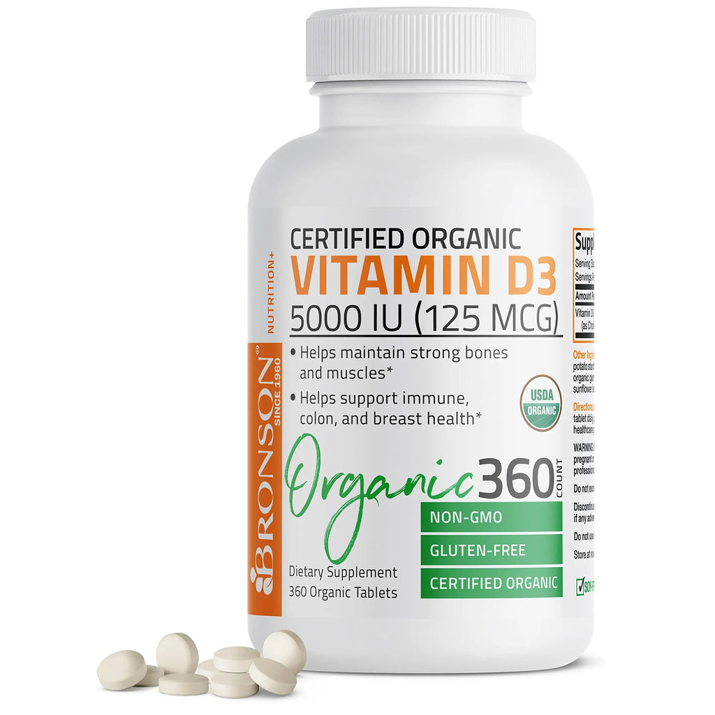 Bronson Vitamin D3 5,000 IU (1 Year Supply) for Immune Support, Healthy Muscle Bronson Au supplements