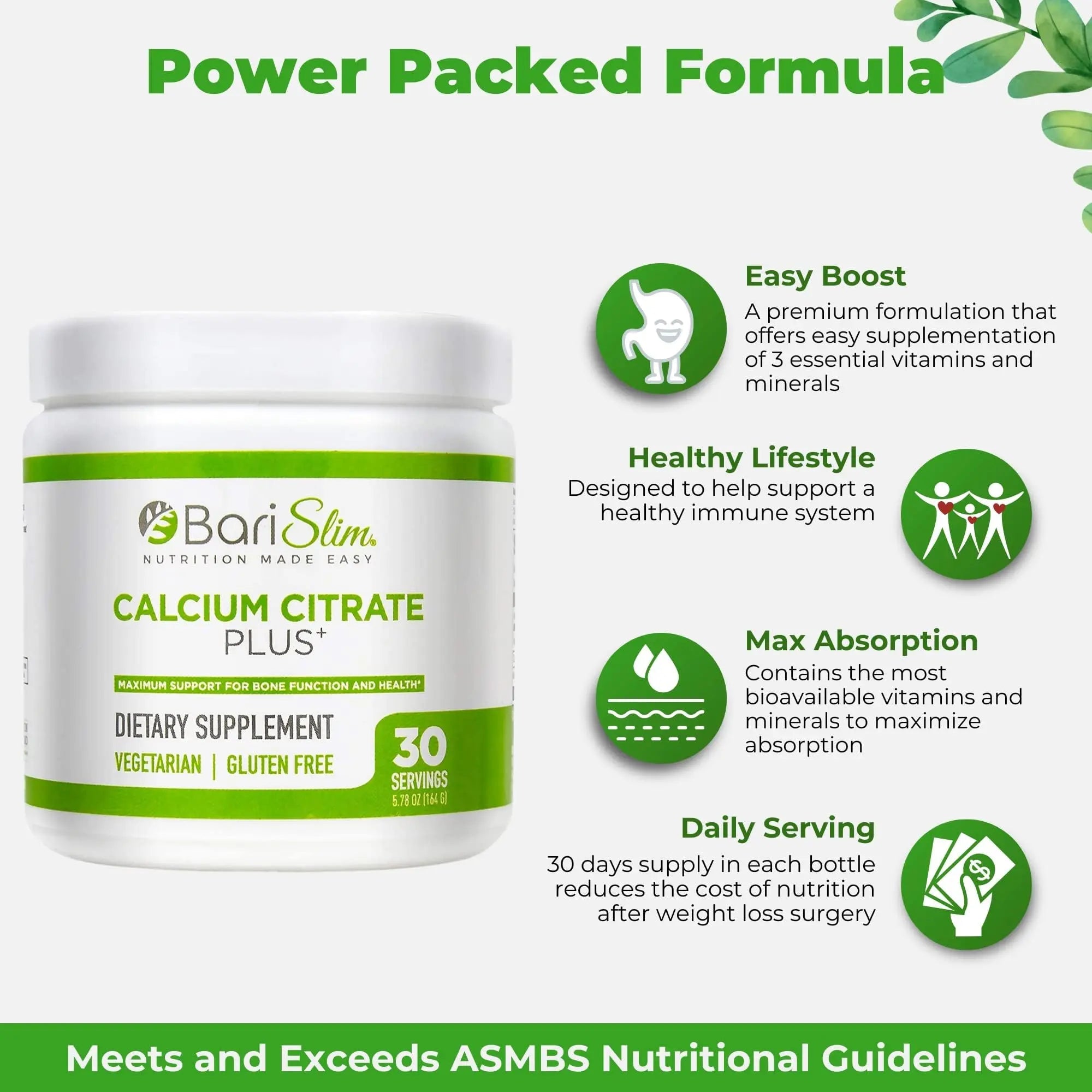 BariSlim Bariatric Calcium Citrate Plus Powder - Formulated for Patients After Weight Loss BariSlim Au supplements