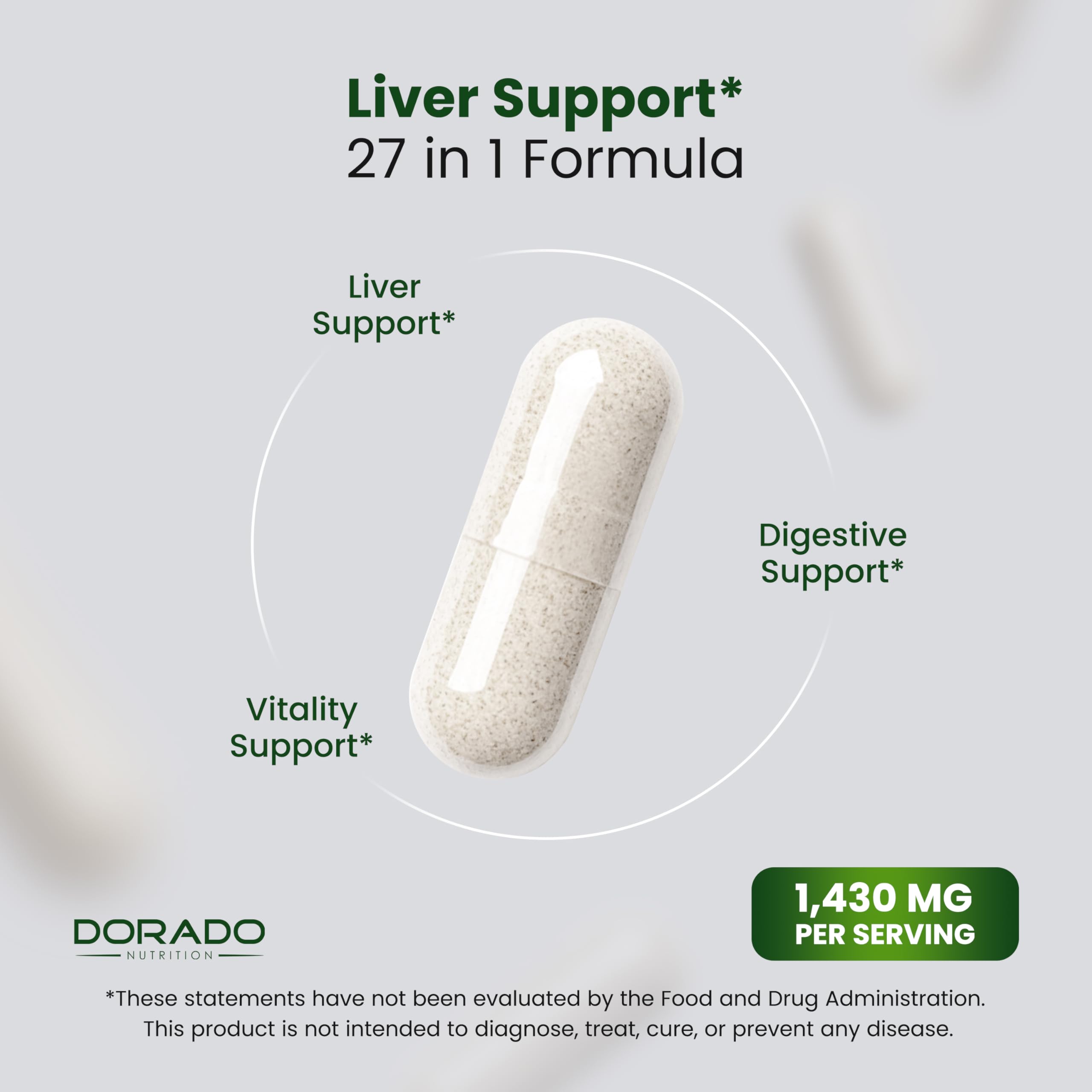 Liver Cleanse Detox & Repair (27 in 1 Formula - Milk Thistle, Dandelion Root, Turmeric, Artichoke Extract & More) - Detox Cleanse Supplement,