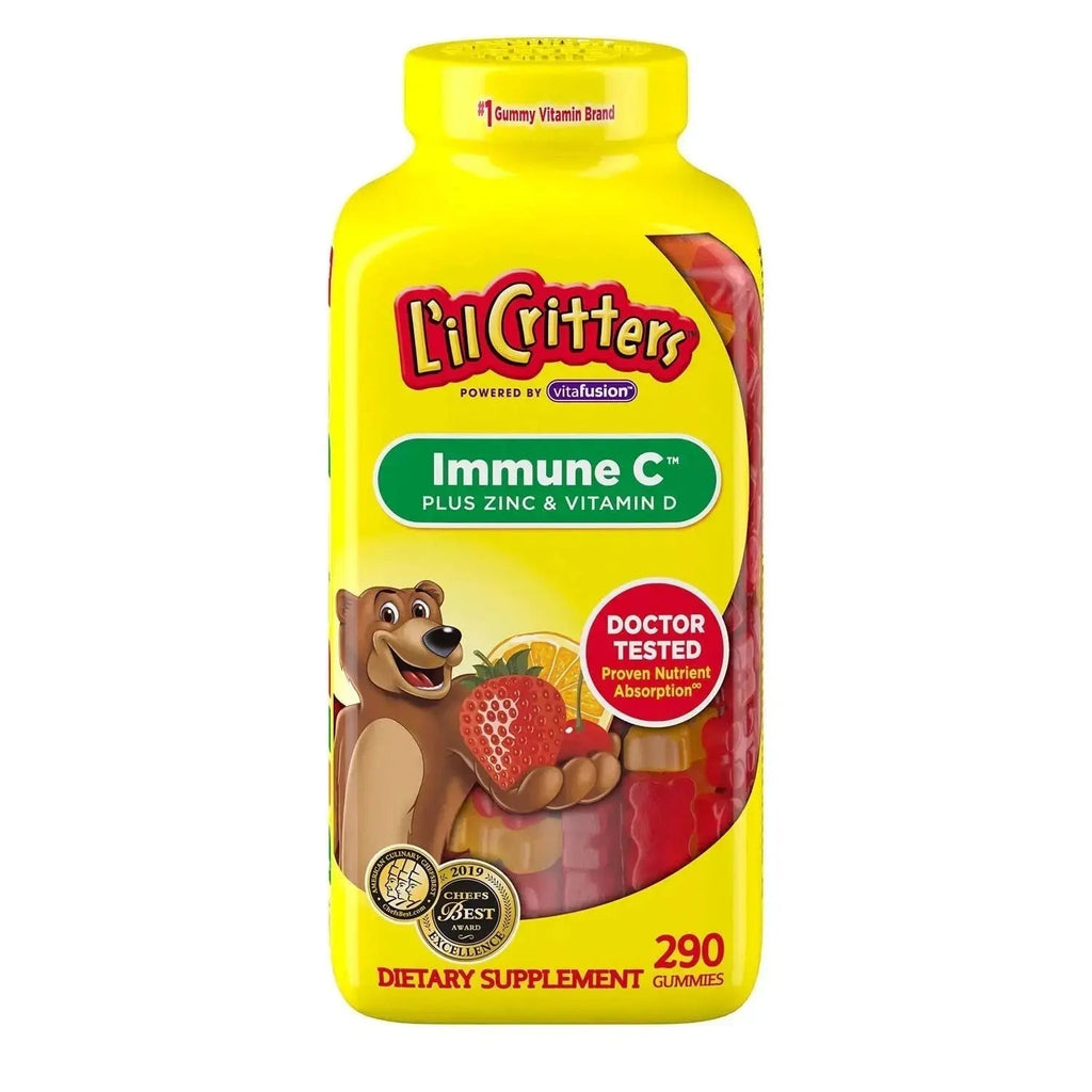 L'il Critter Kids' Immune C Plus Zinc and Vitamin D (290 Count) Vita Au supplements