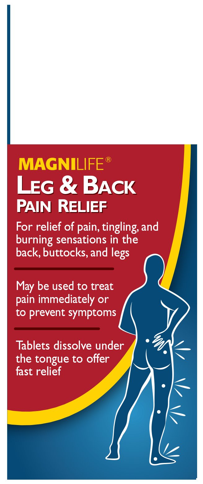 MagniLife Leg & Back Pain Relief Tablets,125 Ct, Fast-Acting Pain Relief Naturally Soothes Burning, Tingling & Stabbing Aches, Symptomatic or Preventative, Non-Habit Forming Quick-Dissolve Tablets MagniLife Au supplements