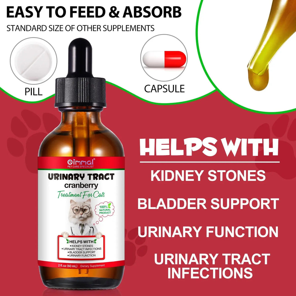 Cat Urinary Tract Infection Treatment, Cat UTI Treatment Drops Supports Bladder, Kidney Stone, Cranberry Kidney Bladder Support Supplement, Chicken Flavor, 60ml BTQAFVZT Au supplements