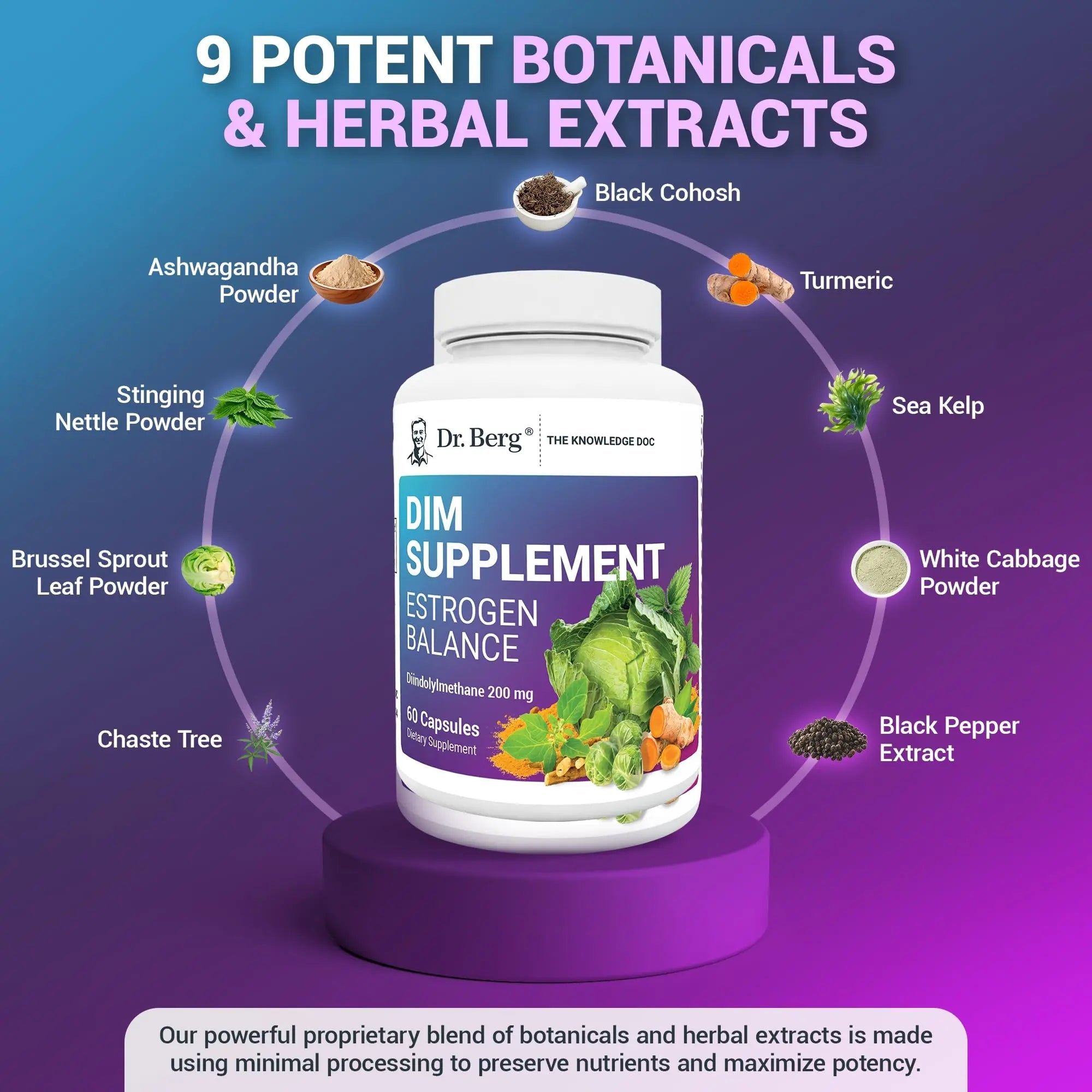 Dr. Berg DIM Supplement Estrogen Balance - Original Estrogen Supplement for Women with Diindolylmethane Dr. Berg Nutritionals Au supplements