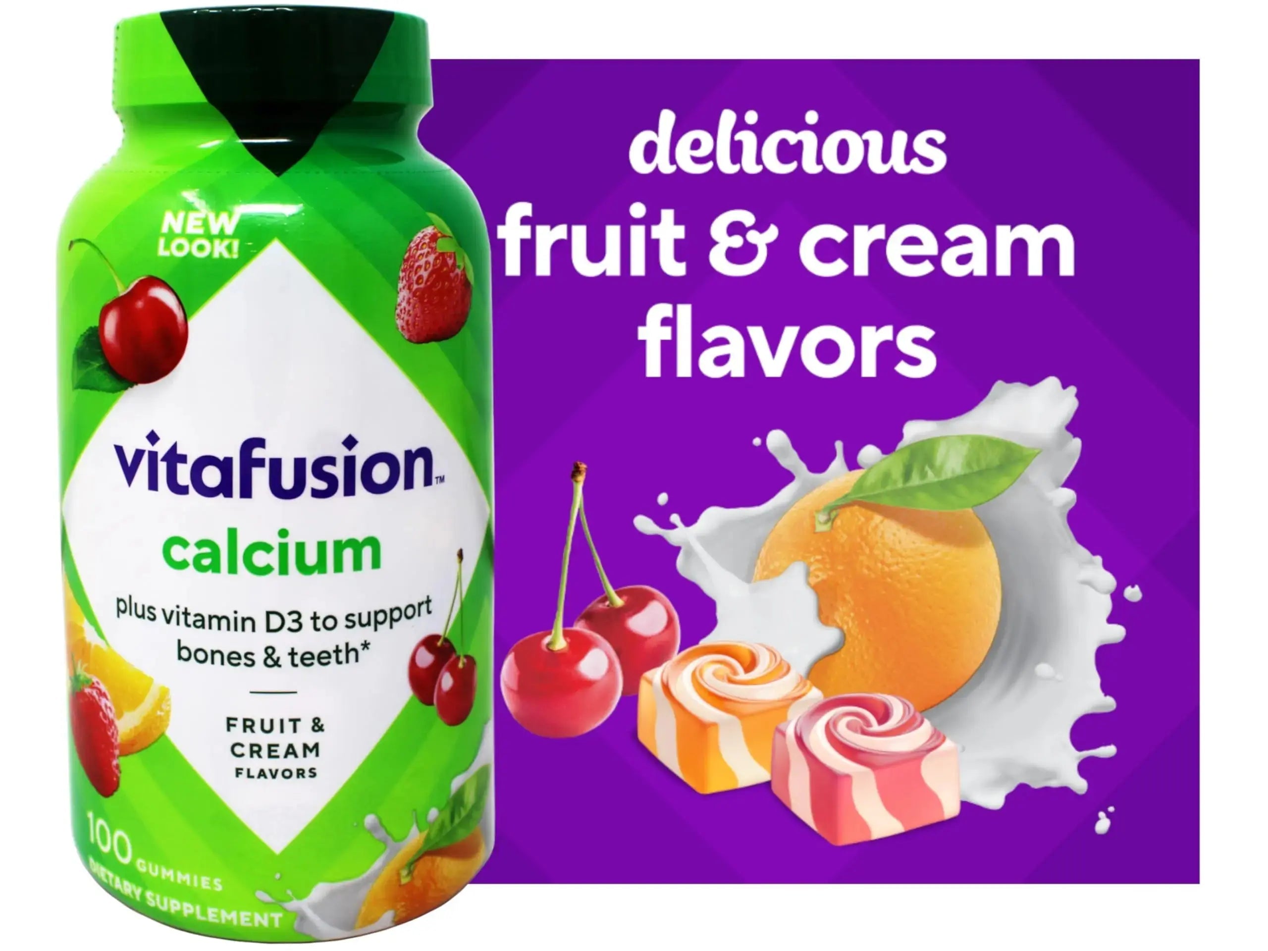 Vitafusion Calcium Adult Gummy Vitamins, 100 Gummy Vitamins Vitafusion Au supplements