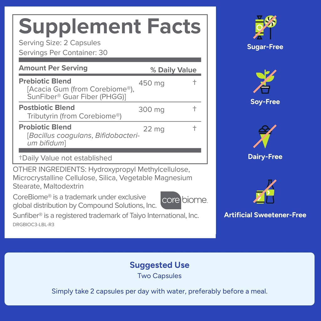 Gundry MD® Bio Complete 3 - Prebiotic, Probiotic, Postbiotic to Support Optimal Gut Health, 30 Day Supply (90 Day Supply) Gundry MD Au supplements