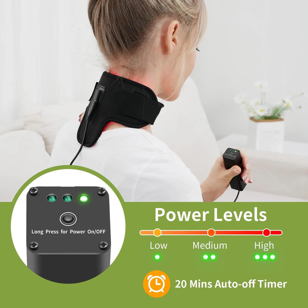 Rechargeable Red Light Therapy Neck Shoulder, Infrared Light Therapy for Body Pain Relief, Portable Red Light EnjoYield Au supplements