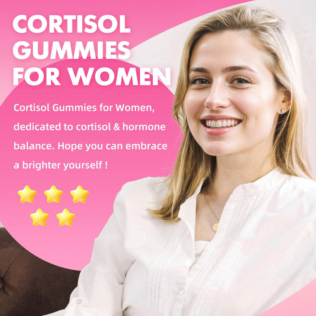 Cortisol Gummies for Women, Cortisol Supplements Gummies with Magnesium Ashwagandha Rhodiola Rosea and L-theanine Complex for Relaxation and Focus, Zzz Support, Raspberry Flavor, 60 Count GrnLife Au supplements