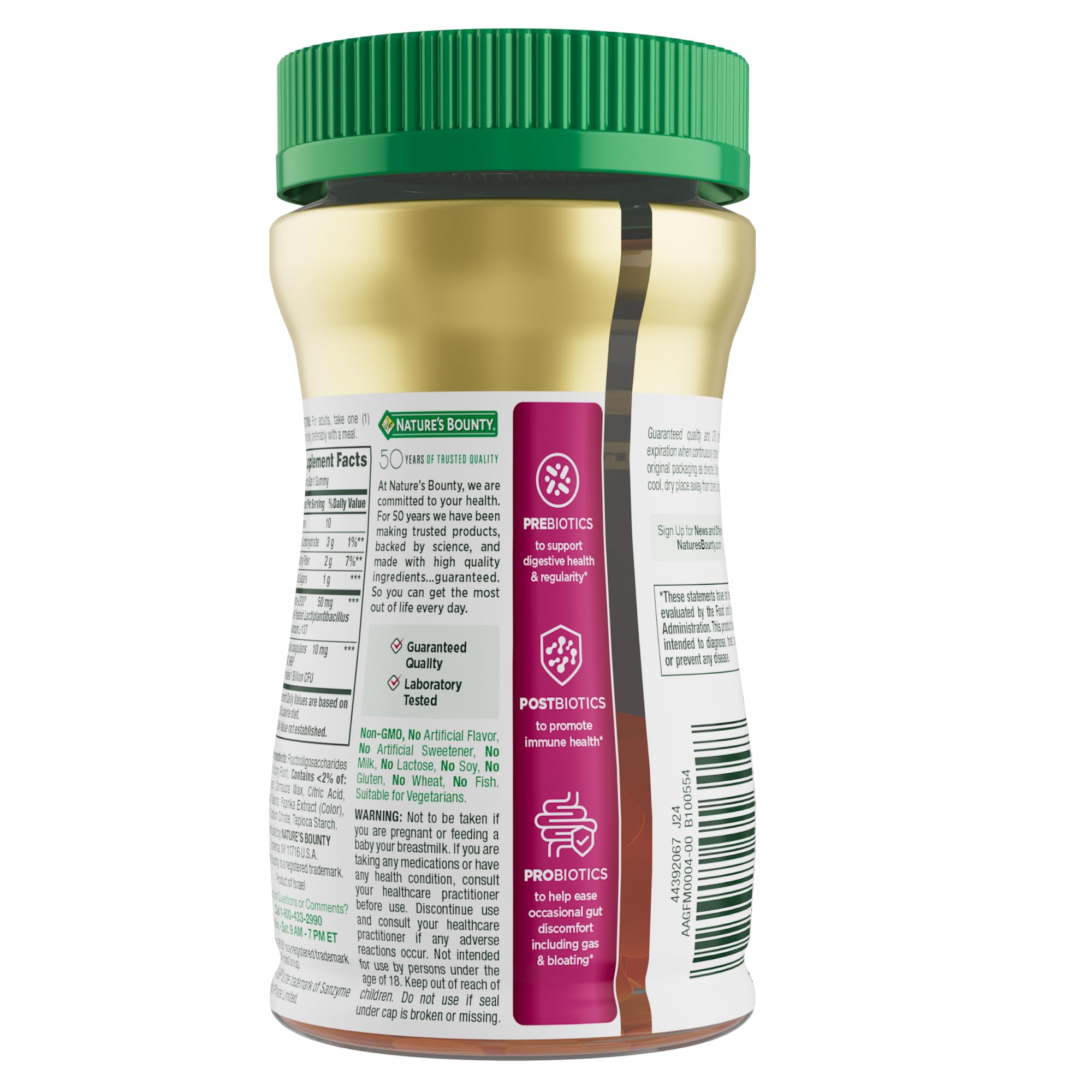 Nature’s Bounty Pre + Pro + Postbiotic Gummies for Digestive Health, Immune Support - Probiotic Gummies for Gut Health, Tropical Mango Flavor, 30 Ct Nature's Bounty Au supplements