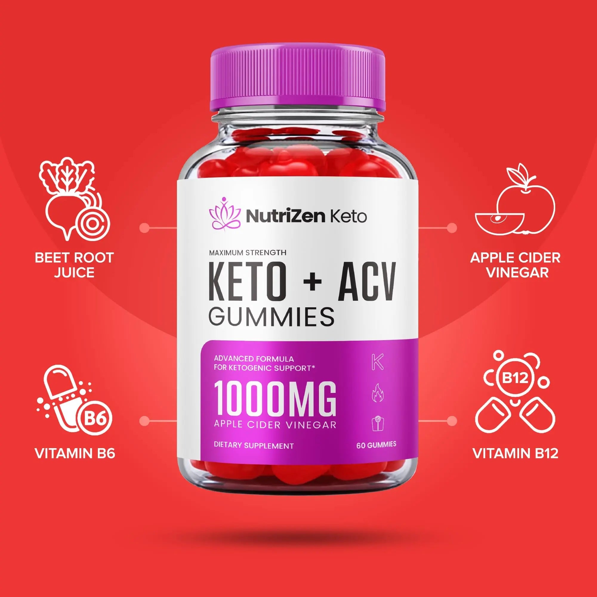 (5 Pack) Nutrizen Keto Acv Gummies - Official Formula - Nutrizen Keto + Acv Gummies Healthly Au supplements