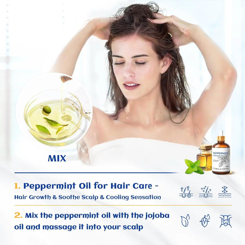 HIQILI Peppermint Essential Oil, 100% Pure Natural for Diffuser, Hair, Massage, Add to Spray HIQILI Au supplements