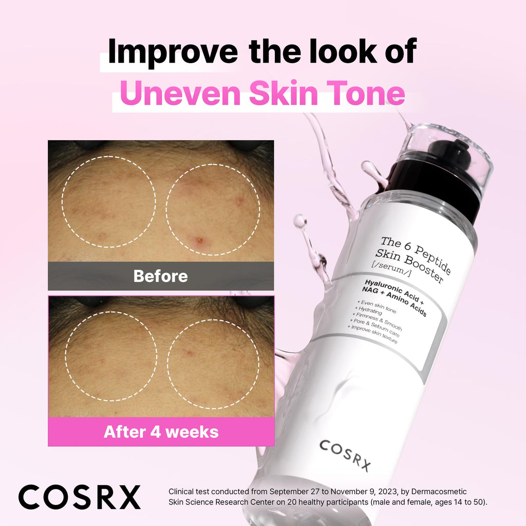 COSRX 6X Peptide Collagen Booster Toner Serum with Copper Peptides, Niacinamide & Hyaluronic Acid Skin Renewal Boosting
