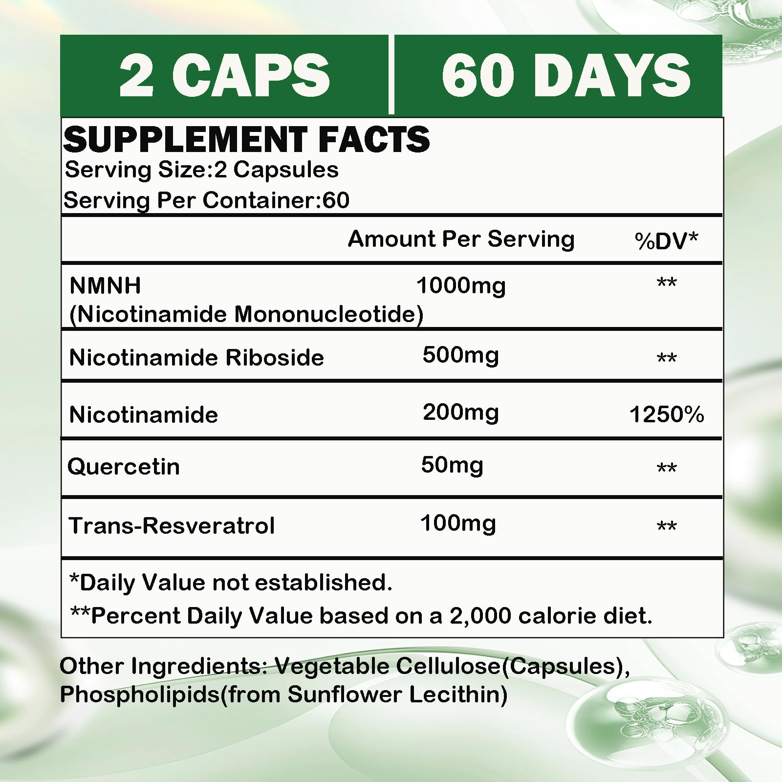 GHKALQ NMNH Supplement 1000mg,Liposomal Pure Nicotinamide Mononucleotide,Boost NAD Level with Resveratrol & Nicotinamide Riboside NR,High Absorption,for Cellular,Energy,Non-GMO,Vegan,120 Capsules GHKALQ Au supplements