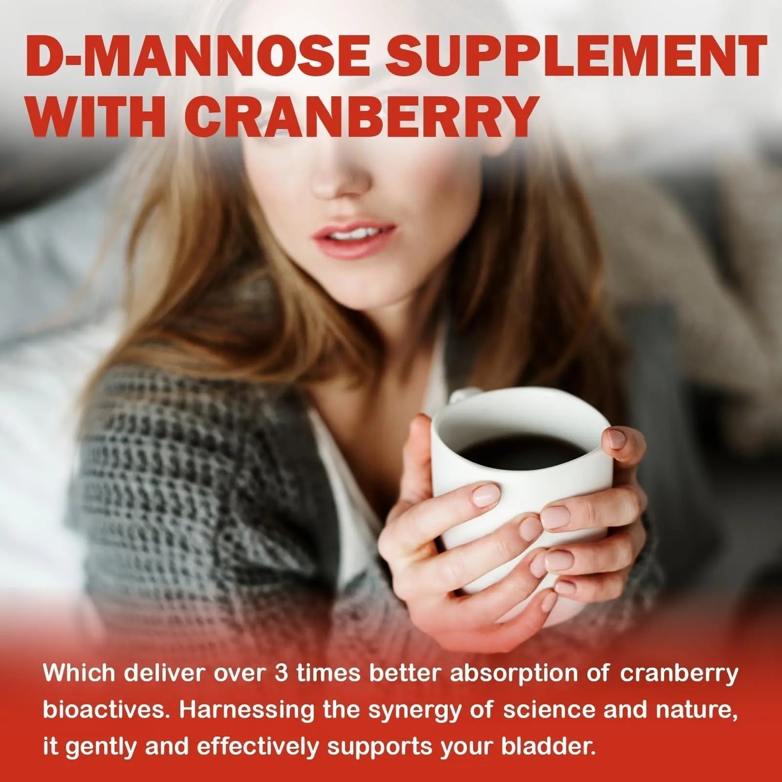 HFELIZ D Mannose with Cranberry Gummies, D-Mannose Supplements 1300mg for Women, Support Natural Urinary Tract & Bladder Health, Sugar-Free, 60 Count HFELIZ Au supplements